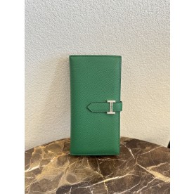실사 [에르메스] HERMES Epsom Bearn Wallet Vert Vertigo 앱송 베안 장지갑 베르트 베르티고