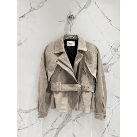 [입생로랑] 신상 가죽 코트