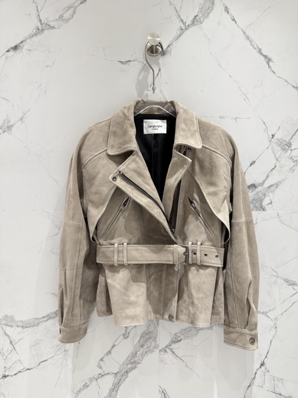 [입생로랑] 신상 가죽 코트