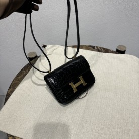 실사 [에르메스] 엘리게이터 미니 콘스탄스 HERMES MINI CONSTANCE 14CM