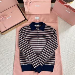 [미우미우] 카라 긴팔 티셔츠