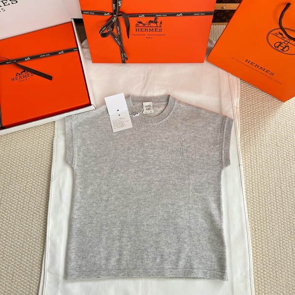[에르메스] 니트 슬리브리스 탑