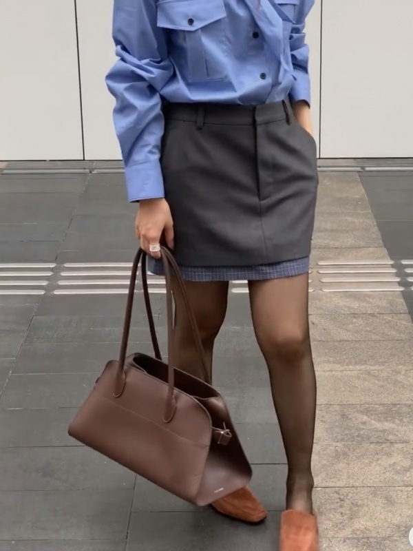 [더로우] 마고 숄더백 12 THE ROW EW Margaux 12 Shoulder bag (새들 가죽)