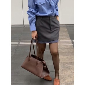 [더로우] 마고 숄더백 12 THE ROW EW Margaux 12 Shoulder bag (새들 가죽)